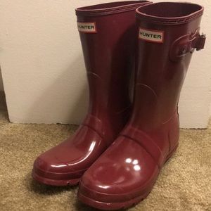 Women’s Hunter Boots Original Short Gloss Burgundy